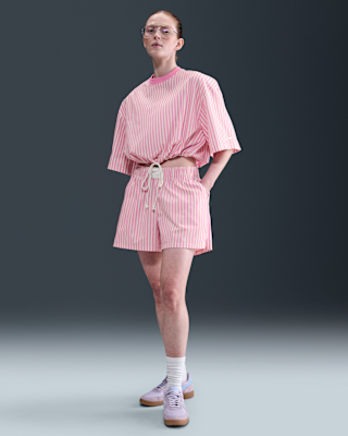 Nike Sportswear Chill Poplin Women's Mid-Rise Loose Striped Shorts