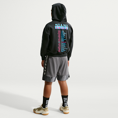 Sudadera con gorro sin cierre para niños talla grande de LeBron "Miami Twice"