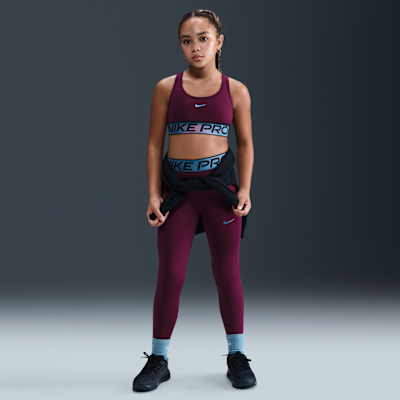 Bra deportivo con detalles brillantes para niños talla grande Nike Pro Swoosh
