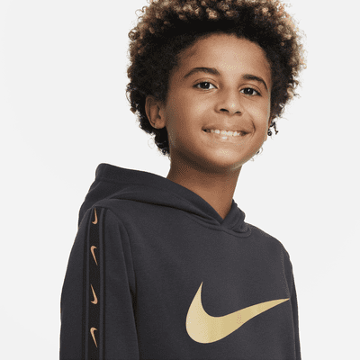 Nike Tech Fleece Junior Hoodie Black/Yellow/Grey –