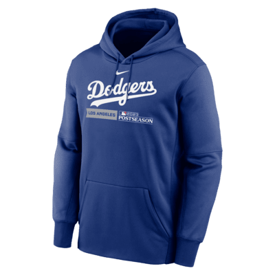 Los Angeles Dodgers 2023 MLB Postseason Dugout Men's Nike Therma MLB Pullover  Hoodie.
