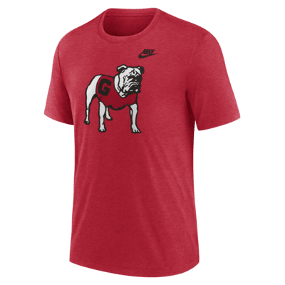 Playera universitaria Nike para hombre Georgia Bulldogs Blitz Evergreen Legacy Primary