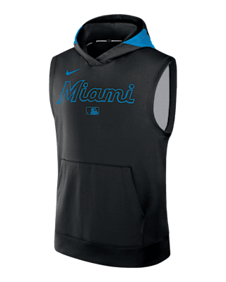 Мужское худи Miami Marlins Authentic Collection Men’s Nike Dri-FIT MLB Sleeveless Pullover Hoodie