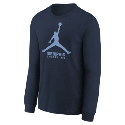 Memphis Grizzlies Essential Big Kids' Jordan NBA Long-Sleeve T-Shirt