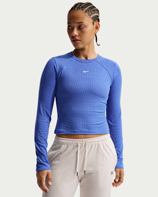 Женские тайтсы Nike Sportswear Chill Knit Tight Long-Sleeve Ribbed Top