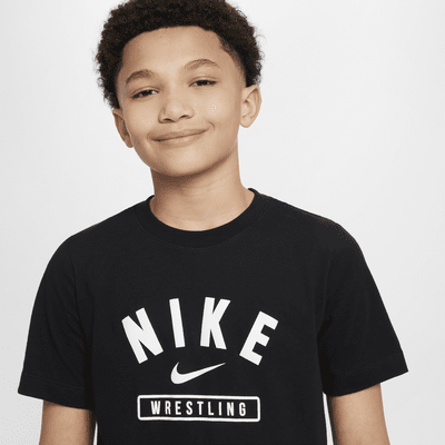 Playera de lucha para niños talla grande Nike