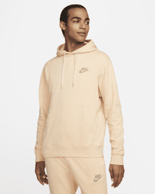 nike fleece overhead hoodie beige