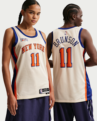 Мужские джерси Jalen Brunson New York Knicks City Edition Nike NBA Swingman Jersey для бега