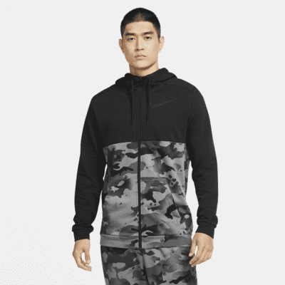 Nike Dri-FIT Men's Full-Zip Camo Training Hoodie