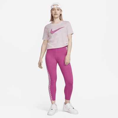 Nike Sportswear 女款高腰格紋九分內搭褲