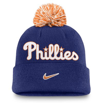 Philadelphia Phillies Peak Men's Nike MLB Cuffed Pom Beanie