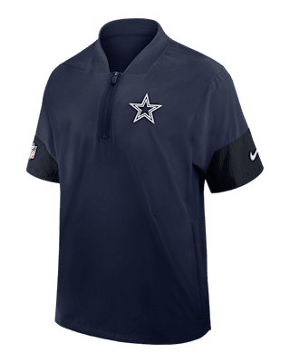 Мужская куртка Dallas Cowboys Sideline Coach Nike NFL 1/2-Zip Short-Sleeve
