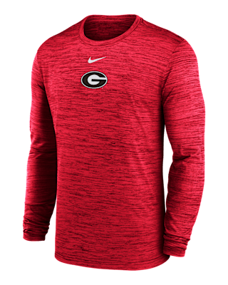 Мужская футболка Georgia Sideline Velocity Nike Dri-FIT College Long-Sleeve