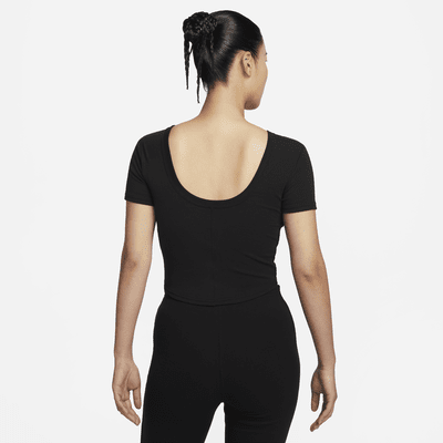 Nike Sportswear Chill Knit Women's Tight Scoop-Back Short-Sleeve Mini-Rib Top