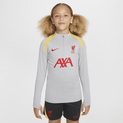 FC Liverpool Strike Third Nike Dri-FIT Fußball-Drill-Oberteil für ältere Kinder