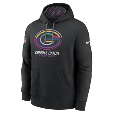 Sudadera con gorro sin cierre Nike de la NFL para hombre Green Bay Packers Crucial Catch Club