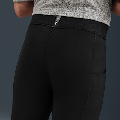 Nike Pro Big Kids' (Boys') Dri-FIT 3/4-Length Tights (Extended Size)