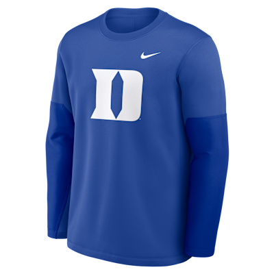 Playera de manga larga universitaria Nike Therma-FIT para hombre Duke Sideline Coach