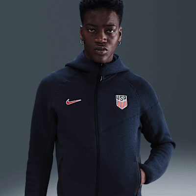 USMNT Tech Windrunner Men's Nike Soccer Fleece Full-Zip Hoodie
