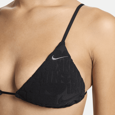 Parte de arriba de bikini de tiras para mujer Nike Swim Retro Flow