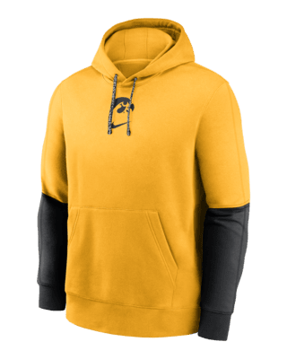 Мужское худи Iowa Hawkeyes Sideline Team Issue Club Nike College Pullover Hoodie