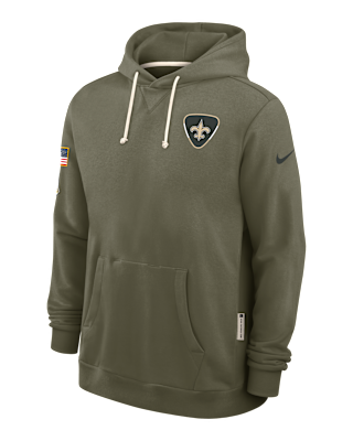 Мужское худи New Orleans Saints Salute to Service Sideline Dominant Force Nike Dri-FIT NFL Pullover Hoodie