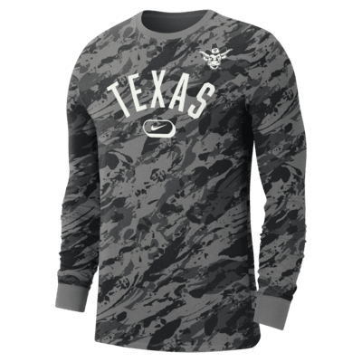 Texas Men's Nike College Crew-Neck Long-Sleeve T-Shirt