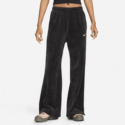 womens wide leg velour joggers