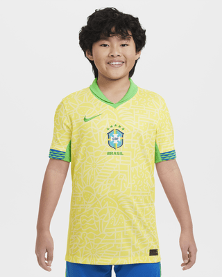 Подростковые джерси Brazil 2024 Stadium Home Big Kids' Nike Dri-FIT Soccer Replica Jersey