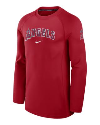 Мужская футболка Los Angeles Angels Authentic Collection Game Time Nike Dri-FIT MLB Long-Sleeve