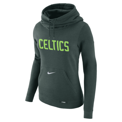 Boston Celtics Club City Edition Women's Nike NBA Fleece Funnel-Neck Hoodie