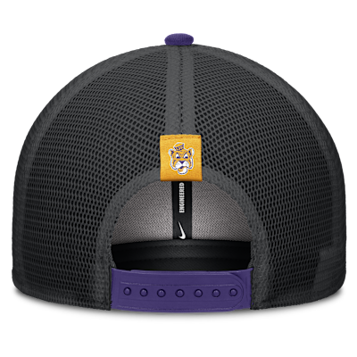 LSU Legacy Arch Rise Men's Nike Dri-FIT College Trucker Adjustable Hat