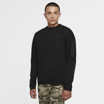 black tech fleece jumper