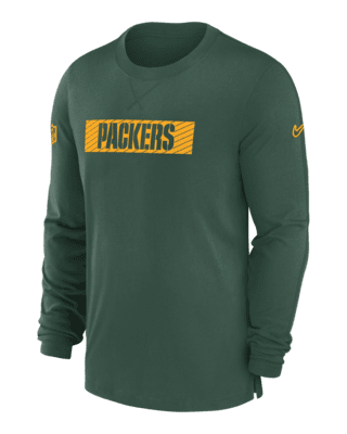 Мужские  Green Bay Packers Sideline Player Team Issue Men’s Nike Dri-FIT Long-Sleeve Top