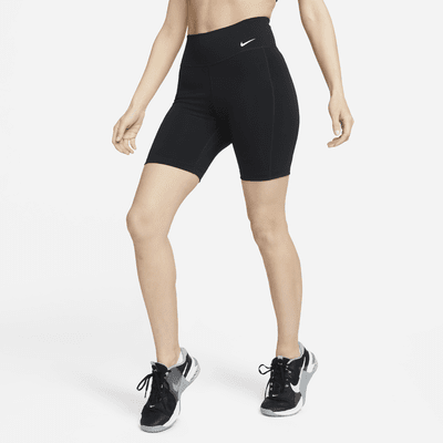 Shorts per il ciclo modello ciclista a vita media 18 cm Nike One Leak Protection – Donna