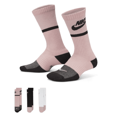 Nike Everyday Kids' Cushioned Crew Socks (3 Pairs)