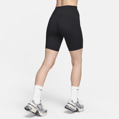 Shorts de ciclismo con bolsillos de tiro alto de 20 cm para mujer Nike One