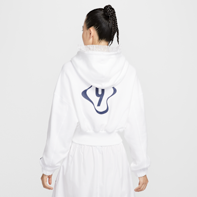 Nike Sportswear 女款寬短版毛圈布套頭連帽上衣