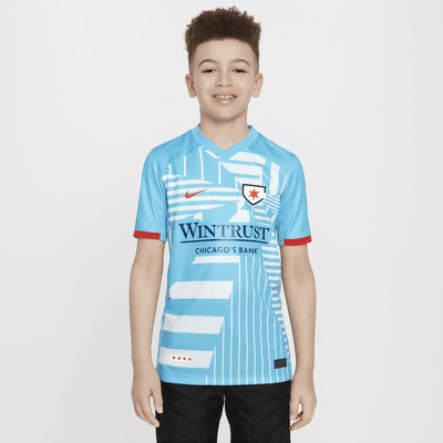 Chicago Red Stars 2024 Stadium Primary Big Kids' Nike Dri-FIT NWSL Replica Jersey