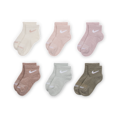 Nike Dri-FIT Performance Basics Little Kids' Ankle Socks (6 Pairs)