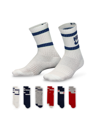 Детские носки Nike Dri-FIT Baby (12-24M) Retro Crew Socks (6 Pairs)
