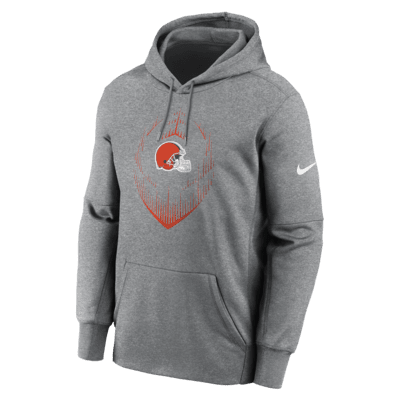 Sudadera con gorro sin cierre Nike Therma de la NFL para hombre Cleveland Browns Icon