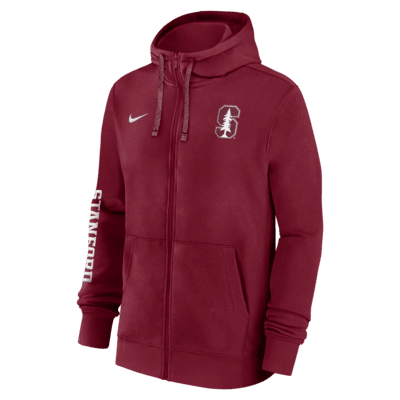 Sudadera con gorro de cierre completo universitaria Nike para hombre Stanford Cardinal Sideline Team Issue