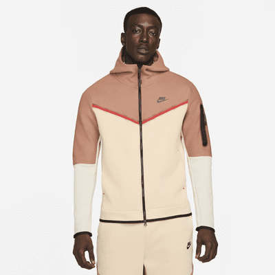 cream nike tech suit