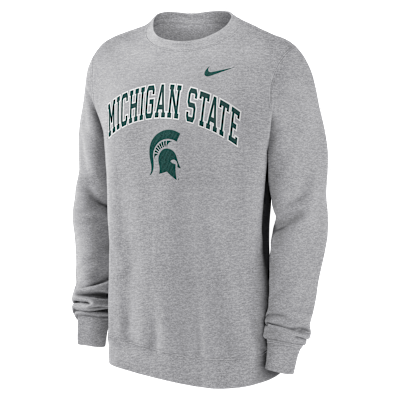 Michigan State Arch Men's Nike College Pullover Crew