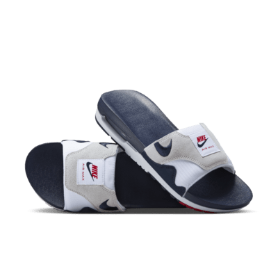  Nike Men's Benassi Just Do It Slide Sandal,  Black/White-University Red, 4