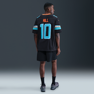 Jersey Nike Dri-FIT de la NFL Limited para hombre Tyreek Hill Miami Dolphins Rivalries Collection