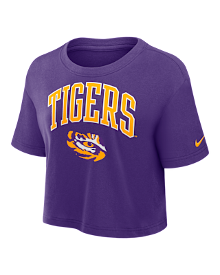 Женская футболка LSU Athletic Prep Arch Nike Dri-FIT College Cropped