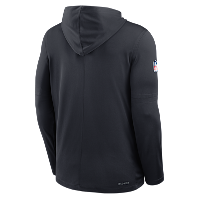 Playera de manga larga Nike Dri-FIT de la NFL con gorro para hombre Houston Texans Pure Fury Sideline