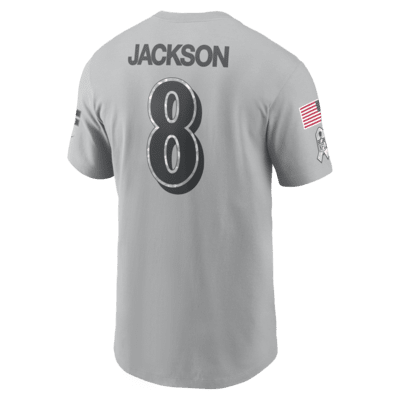 Playera Nike de la NFL para hombre Lamar Jackson Baltimore Ravens Salute to Service